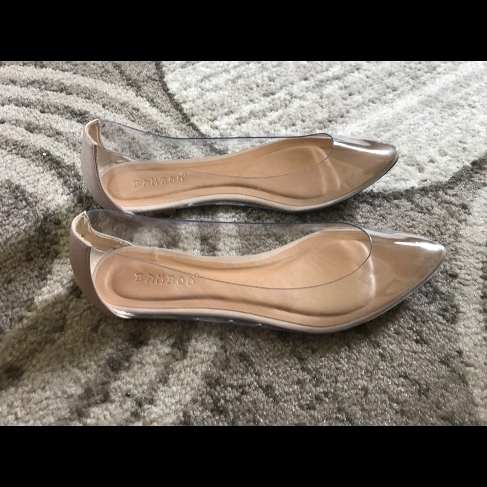 NWOT Clear plastic shoes